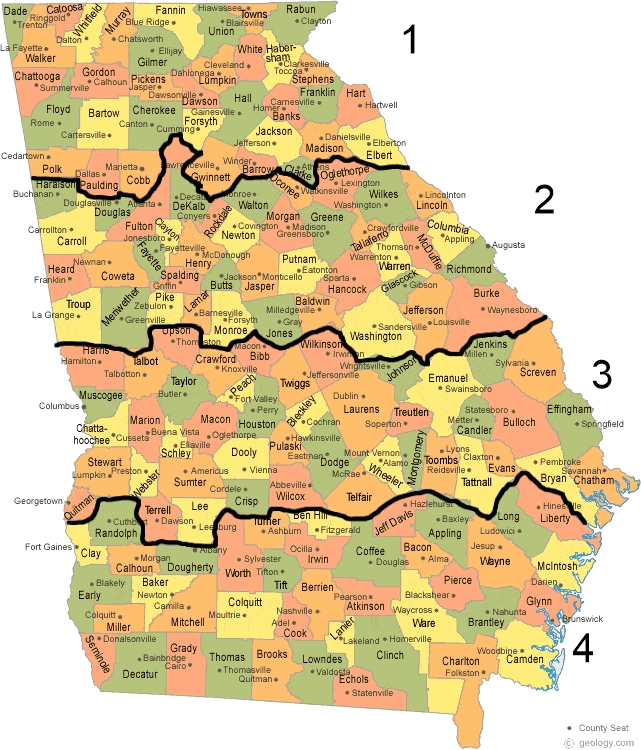 Georgia Regional Map - Vote Scope